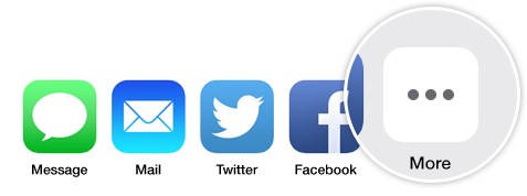 More share options for Tailwind on iOS
